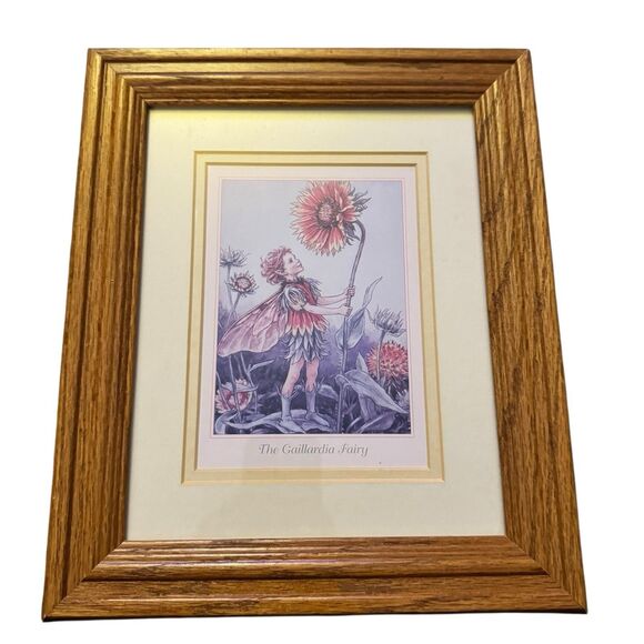 5 Vintage Fairy Framed Art Print by Cicely Mary Barker Wood Frame 9x11 Whimsical - Picture 8 of 13